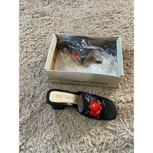 NEW vintage y2k‎ 90s chunky heel mule sandals size 9